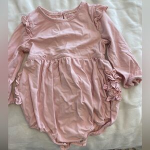 Ruffle Butts Soft Pink Toddler bubble romper